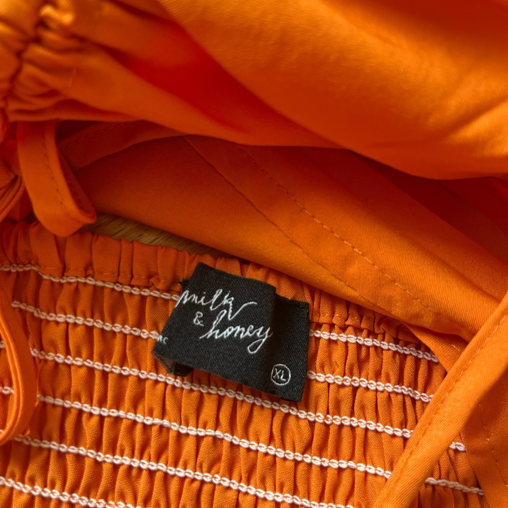 Orange Ruched Top - Picture 5 of 6